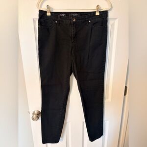 Nine West Cigarette Fit Skinny Leg 32/14r Women's Black Jeans